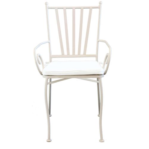 VENTUS - set tavolo in ferro cm 160 x 90 x 74 h con 6 poltrone Ventus