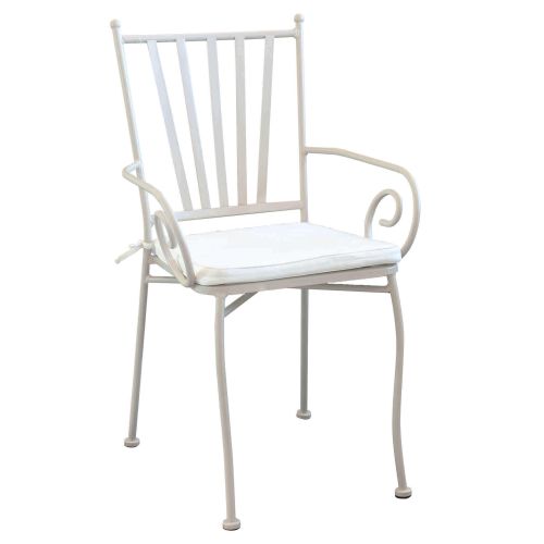 VENTUS - set tavolo in ferro cm 80 x 80 x 74 h con 4 poltrone Ventus