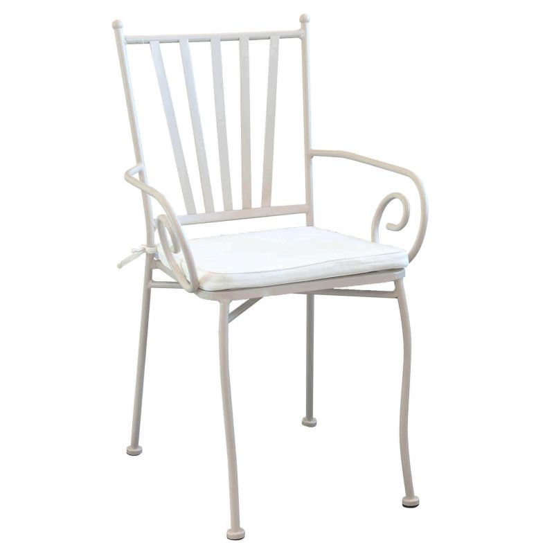 VENTUS - set tavolo in ferro cm 80 x 80 x 74 h con 4 poltrone Ventus