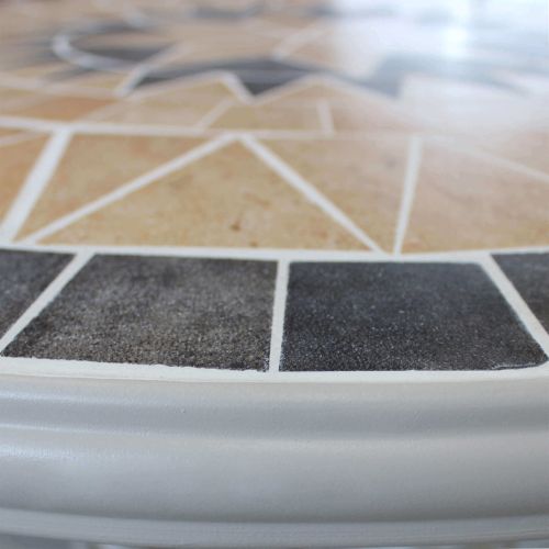 VENTUS - set tavolo in ferro Ø 90 x 74 h con 4 poltrone Ventus