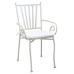 VENTUS - set tavolo in ferro Ø 90 x 74 h con 4 poltrone Ventus