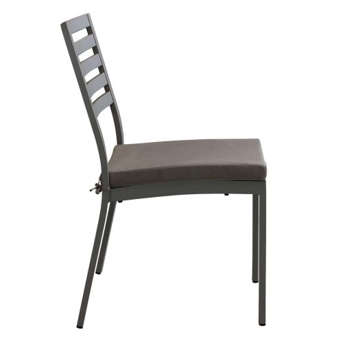 DEXTER - set tavolo in alluminio cm 200/300 x 100 x 74 h con 8 sedie Dexter