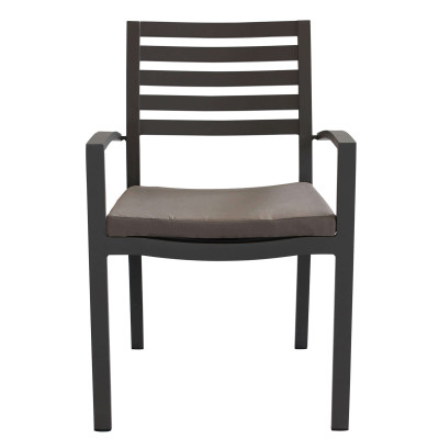 DEXTER - set tavolo in alluminio cm 200/300 x 100 x 74 h con 8 poltrone Dexter