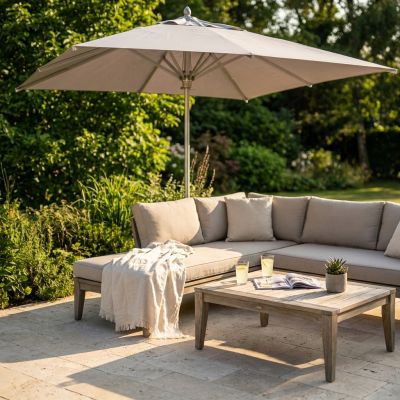 ABACUS - ombrellone da giardino palo centrale in alluminio 3 x 4 m