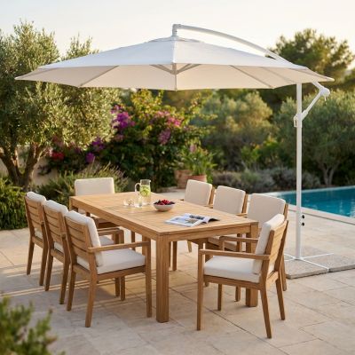 DELPHINUS - ombrellone da giardino decentrato