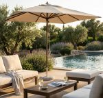 STATUS - ombrellone da giardino palo centrale in legno 2 x 3 m