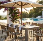 STATUS - ombrellone da giardino palo centrale in legno 2 x 3 m