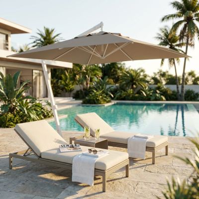 THEMA - ombrellone da giardino decentrato in alluminio