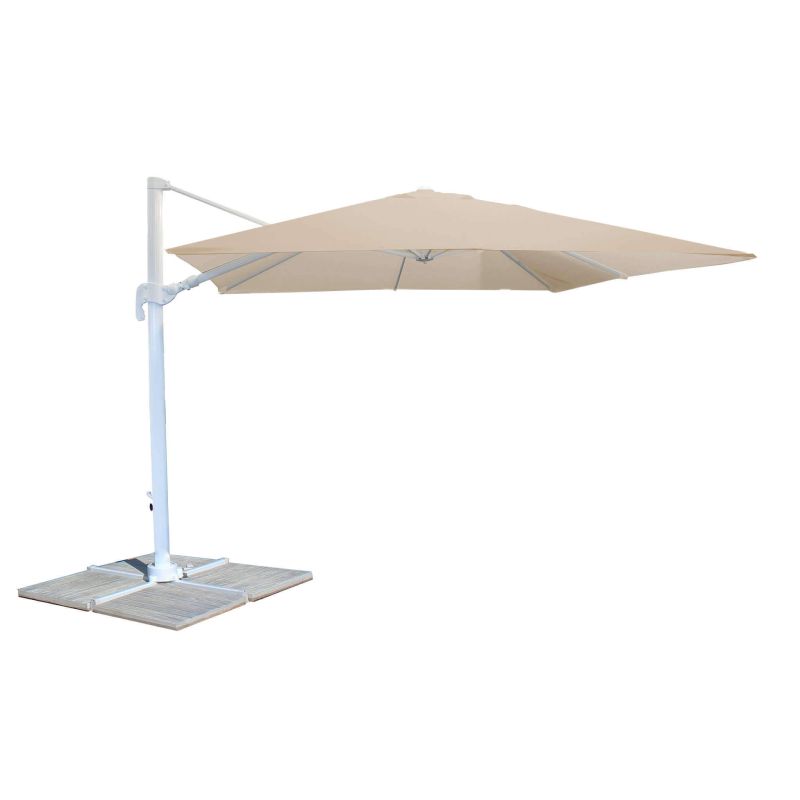 BACTRUS - ombrellone da giardino decentrato 3 x 3 m