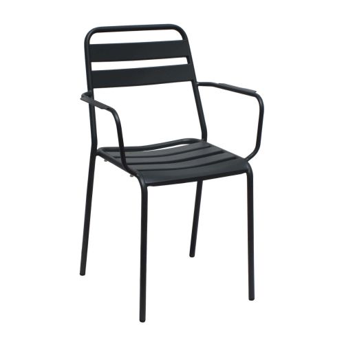 ROMANUS - set tavolo in metallo cm Ø 60 x 71h con 2 poltrone Romanus