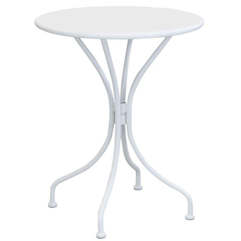 ROMANUS - set tavolo in metallo cm Ø 60 x 71h con 2 poltrone Romanus