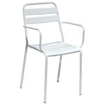 ROMANUS - set tavolo in metallo cm Ø 60 x 71h con 2 poltrone Romanus