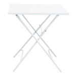 ROMANUS - set tavolo in alluminio e teak cm 70 x 70 x 72 h con 2 poltrone Romanus