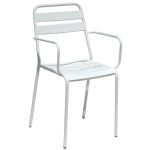 ROMANUS - set tavolo in metallo cm 70 x 70 x 72 h con 2 poltrone Romanus