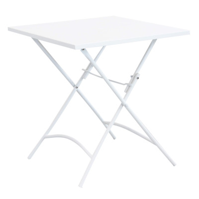 ROMANUS - set tavolo in alluminio e teak cm 70 x 70 x 72 h con 2 poltrone Romanus