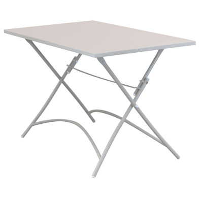 ROMANUS - set tavolo in alluminio e teak cm 110 x 70 x 72 h con 4 poltrone Romanus