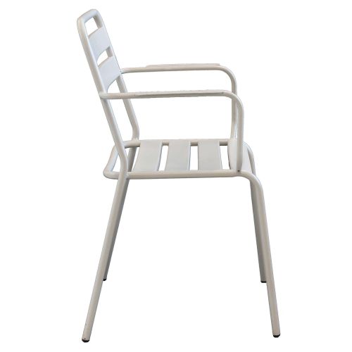 ROMANUS - set tavolo in metallo cm 110 x 70 x 72 h con 4 poltrone Romanus