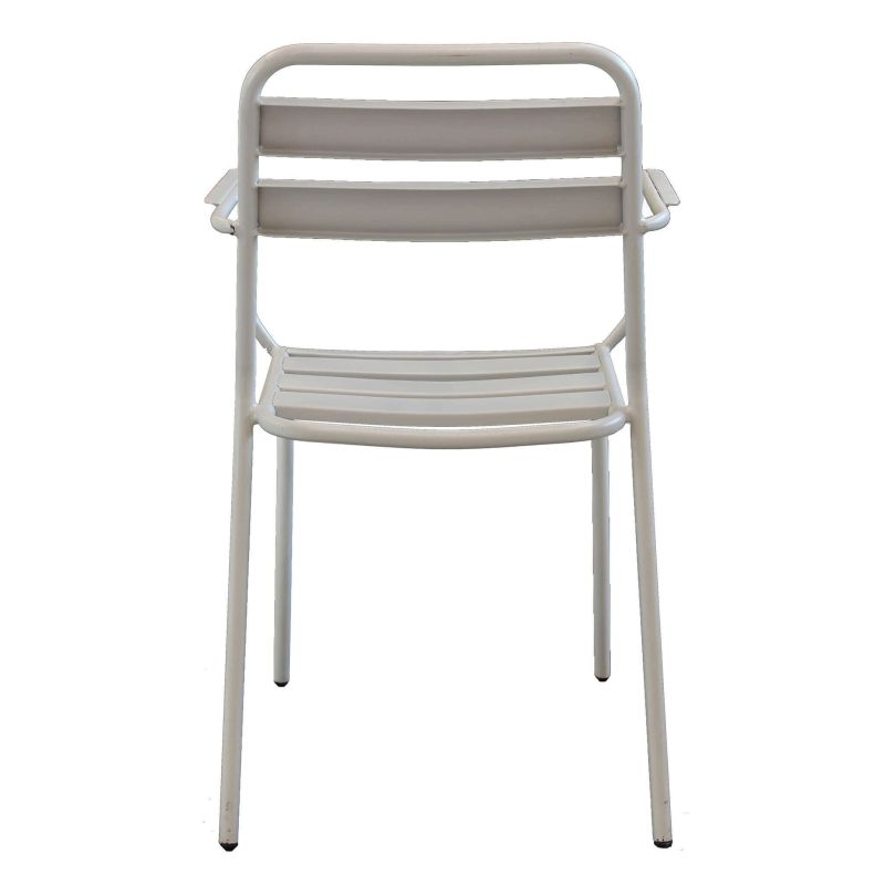 ROMANUS - set tavolo in metallo cm 110 x 70 x 72 h con 4 poltrone Romanus