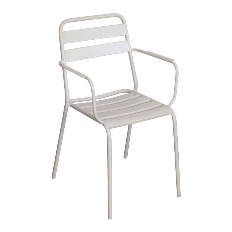 ROMANUS - set tavolo in metallo cm 110 x 70 x 72 h con 4 poltrone Romanus