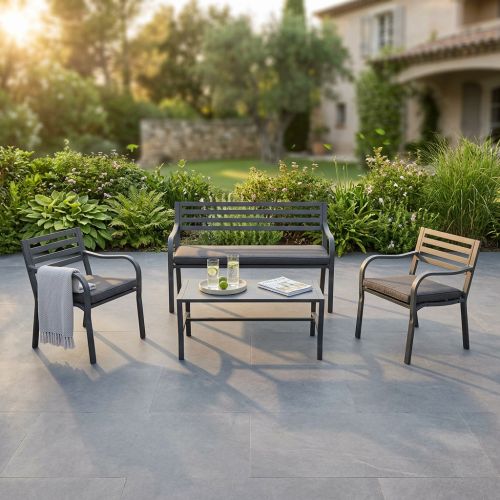 AELANA - salotto da giardino 2 posti in ferro