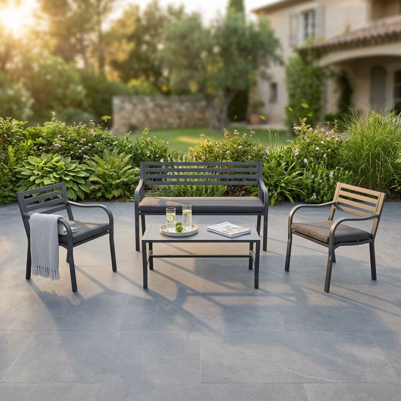 AELANA - salotto da giardino 2 posti in ferro