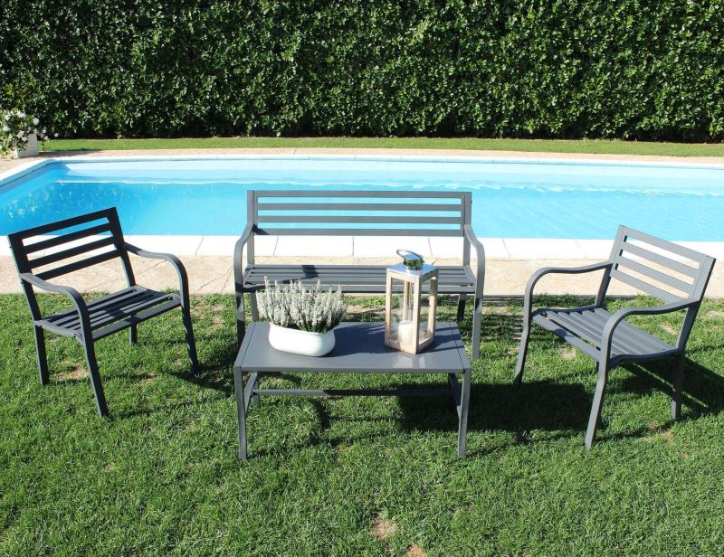 AELANA - salotto da giardino 2 posti in ferro