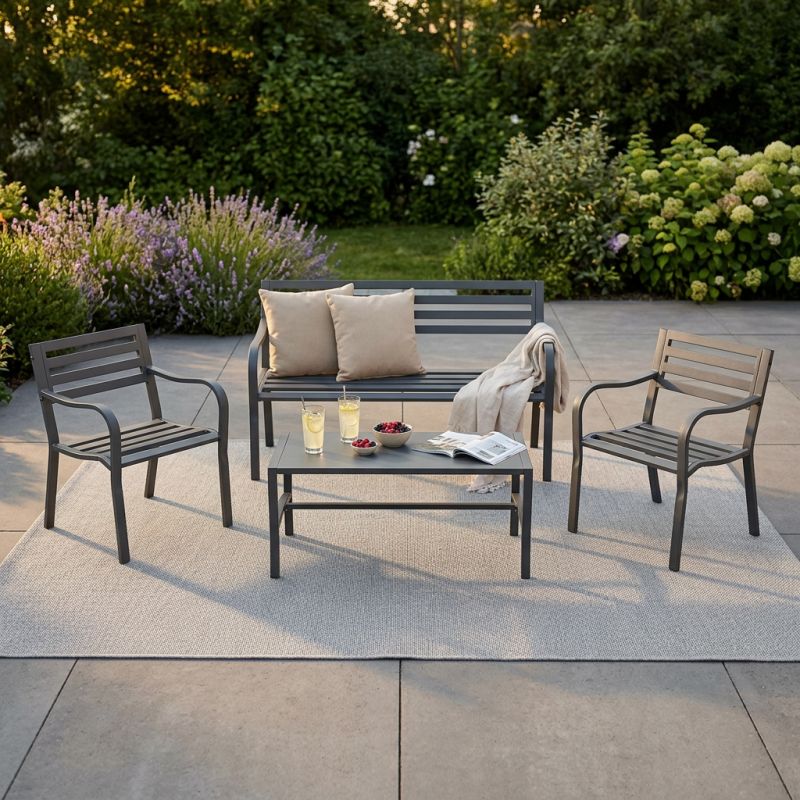 AELANA - salotto da giardino 2 posti in ferro