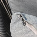 URANUS - salotto da giardino in alluminio e corda con cuscini