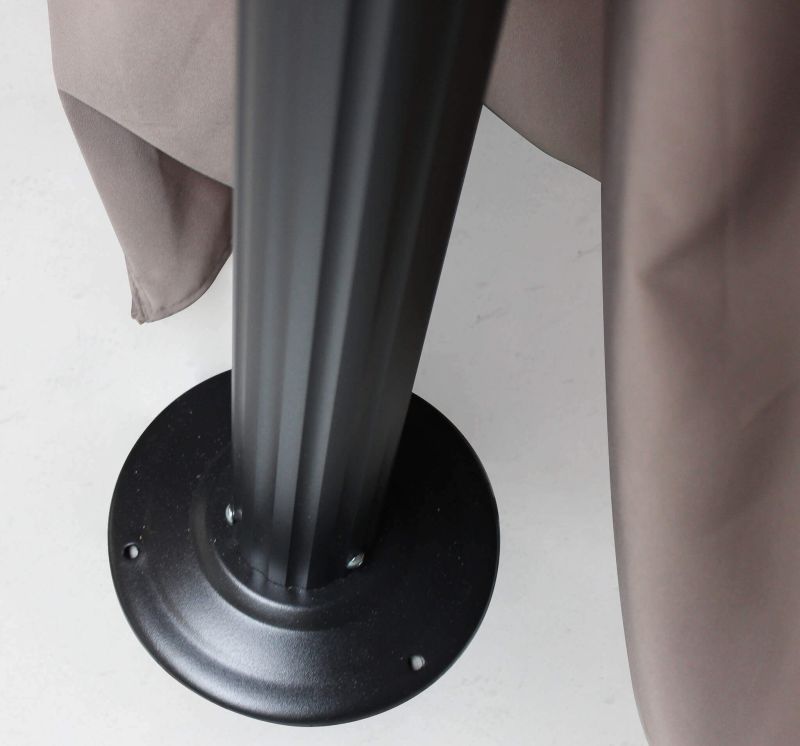 AULUS - gazebo da giardino in alluminio completo di pareti laterali 3 x 4 m