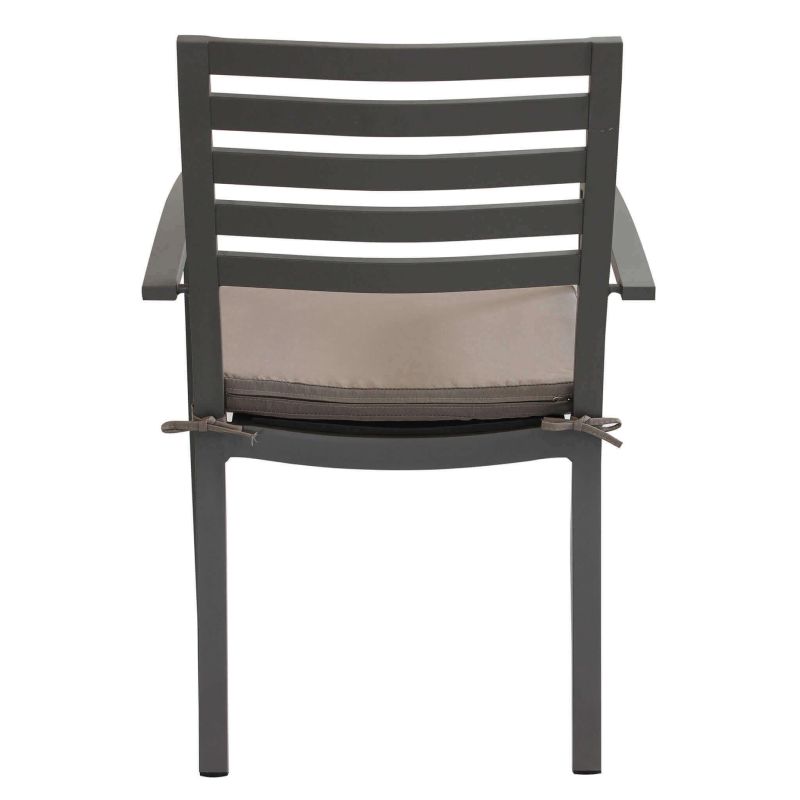 DEXTER - set tavolo in alluminio cm 200/300 x 100 x 74 h con 10 poltrone Dexter