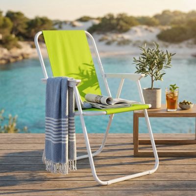 Poltrona da spiaggia pieghevole verniciata