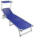 brandina pieghevole prendisole da mare e campeggio in alluminio con tettuccio super cm 187 x 60 x 30 h