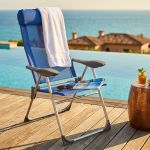 sdraio mare prendisole pieghevole in alluminio cm 59 x 60 x 109 h