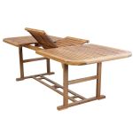 TURRIS - set tavolo in legno massiccio di acacia cm 180/240 x 100 x 74 h con 8 sedie e 2 poltrone Mulier