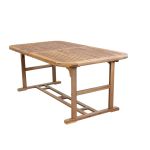 TURRIS - set tavolo in legno massiccio di acacia cm 180/240 x 100 x 74 h con 8 sedie e 2 poltrone Mulier