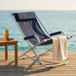 sdraio mare prendisole basculante pieghevole in alluminio cm 66 x 55 x 74 h