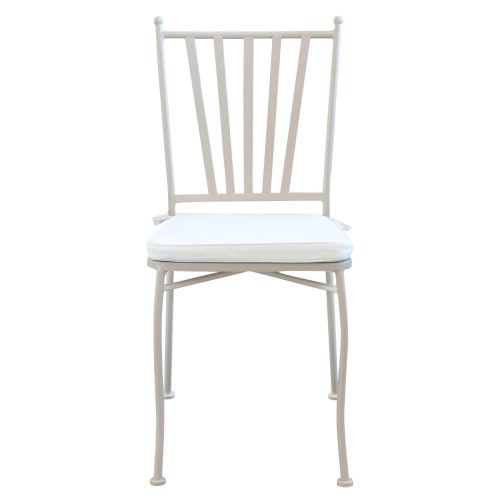 VENTUS - set tavolo in ferro cm 80 x 80 x 74 h con 4 sedie Ventus