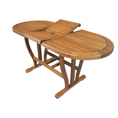 TURRIS - set tavolo in alluminio e teak cm 120/160 x 70 x 74 h con 4 sedie e 2 poltrone Mulier