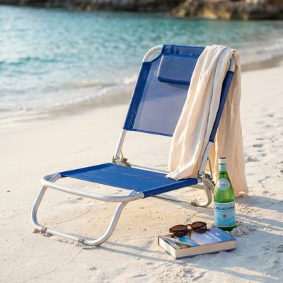 spiaggina mare prendisole in alluminio completa di cuscino cm 56 x 47 x 20/72 h