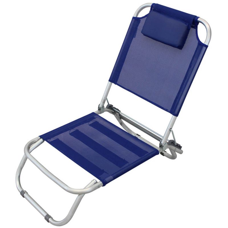 spiaggina mare prendisole in alluminio completa di cuscino cm 56 x 47 x 20/72 h