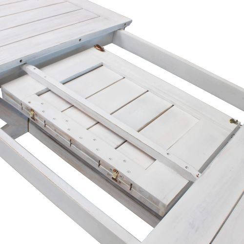 CAESAR - set tavolo in legno massiccio di acacia con 6 sedie e 2 poltrone Sortis