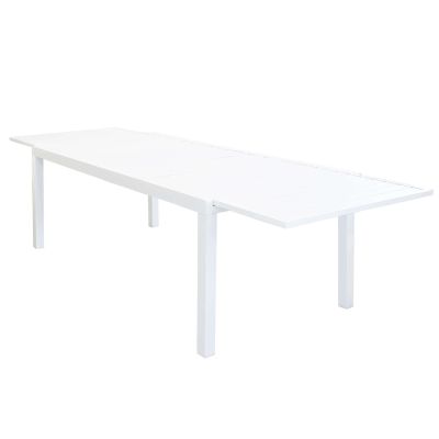 DEXTER - set tavolo in alluminio cm 200/300 x 100 x 74 h con 8 poltrone Venus