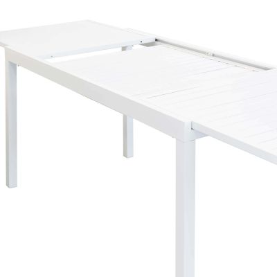 DEXTER - set tavolo in alluminio cm 200/300 x 100 x 74 h con 10 poltrone Venus