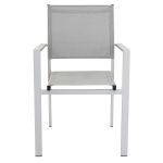 DEXTER - set tavolo in alluminio cm 160/240 x 90 x 75 h con 8 poltrone Venus