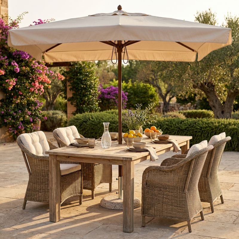 VICTOR - ombrellone da giardino palo centrale 3 x 4 m