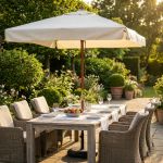 DOMINUS - ombrellone da giardino palo centrale in legno 2 x 3 m