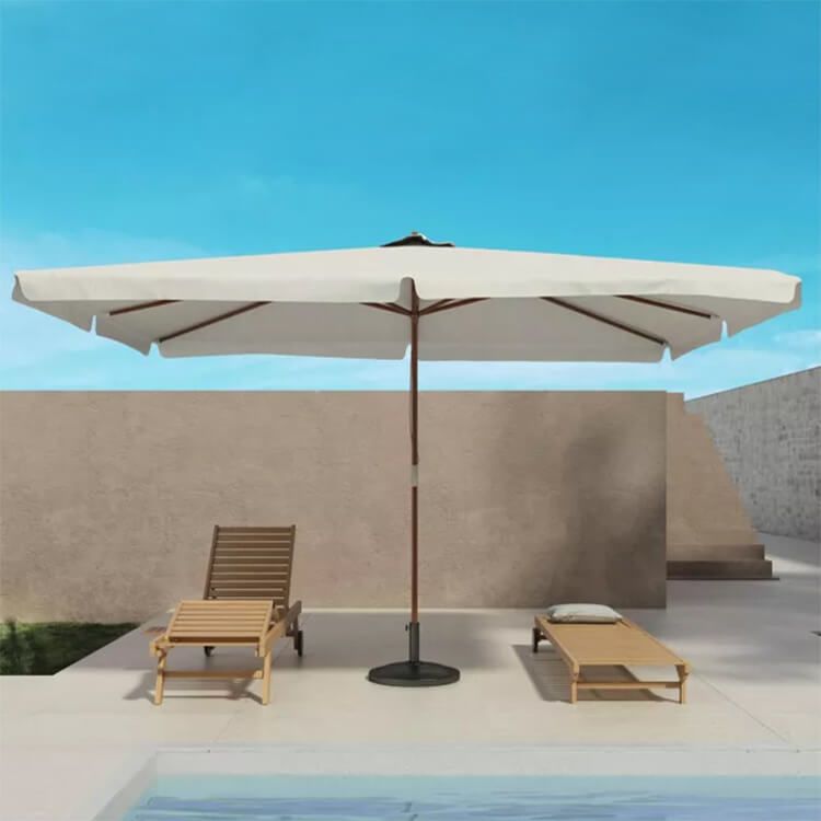 DOMINUS - ombrellone da giardino palo centrale in legno 2 x 3 m