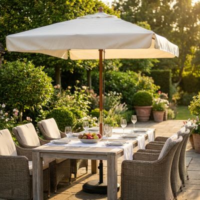 DOMINUS - ombrellone da giardino palo centrale in legno 2 x 3 m