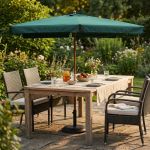 DOMINUS - ombrellone da giardino palo centrale in legno 2 x 3 m