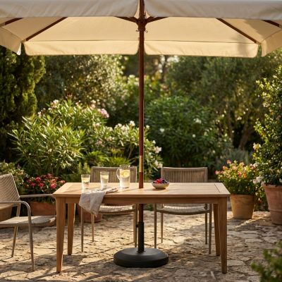 DOMINUS - ombrellone da giardino palo centrale in legno 3 x 3 m